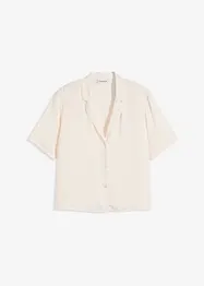 Satinblus med krage och slag, bonprix