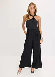 Jumpsuit med satin, bonprix