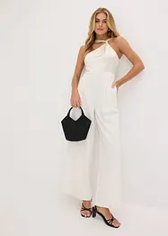 Jumpsuit med satin, bonprix