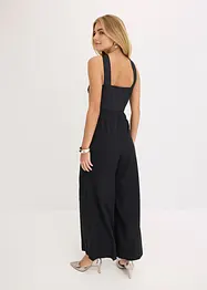 Jumpsuit med satin, bonprix
