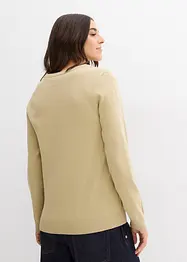 Cardigan med rund halsringning, bonprix