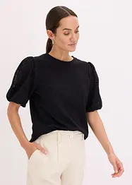 Topp med spetsärmar, bonprix