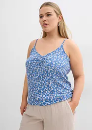 Blommigt linne i mjuk viskos, bonprix