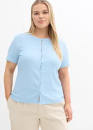 Topp av strukturmaterial och med knappslå, bonprix