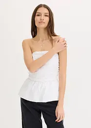 Ärmlös blus med ballongformad nederkant, bonprix
