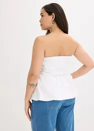 Ärmlös blus med ballongformad nederkant, bonprix