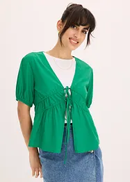 Blus med knytband, bonprix