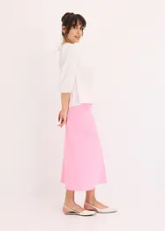 Blus med puffärmar och djup ringning i ryggen, bonprix