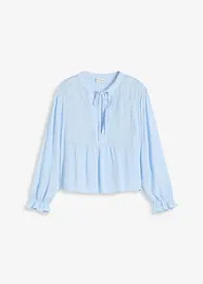 Blus med hålbroderi, bonprix