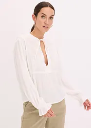 Blus med hålbroderi, bonprix