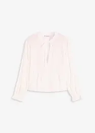 Blus med hålbroderi, bonprix