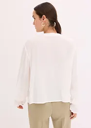 Blus med hålbroderi, bonprix
