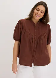 Kortärmad muslinblus, bonprix