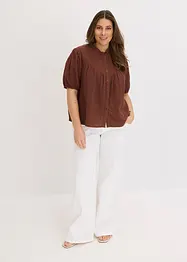 Kortärmad muslinblus, bonprix
