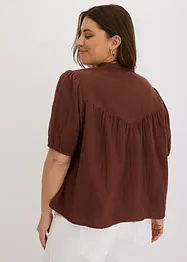Kortärmad muslinblus, bonprix