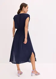Mellanlång klänning med broderi i bohemisk stil, bonprix