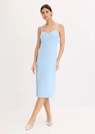 Mellanlång klänning med fin satin, bonprix