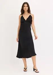 Maxiklänning av satin med mjukt fall, bonprix