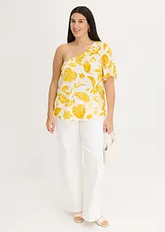 Blus i one-shoulder-modell av viskos med struktur, bonprix