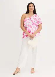 Blus i one-shoulder-modell av viskos med struktur, bonprix