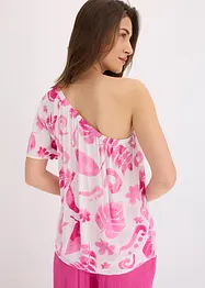 Blus i one-shoulder-modell av viskos med struktur, bonprix