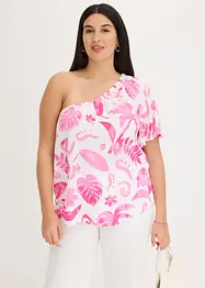 Blus i one-shoulder-modell av viskos med struktur, bonprix