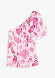 Blus i one-shoulder-modell av viskos med struktur, bonprix
