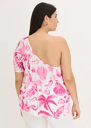 Blus i one-shoulder-modell av viskos med struktur, bonprix
