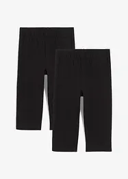 Caprileggings i elastisk bomullsmix för barn (2-pack), bonprix