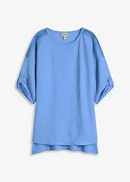 Tunika med struktur och spetsband, bonprix