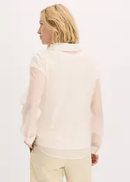 Transparent blus med struktur, bonprix