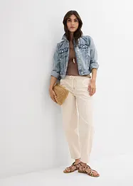 Barrel Jeans Mid Waist, med bekväm midja, bonprix