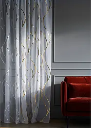 Gardinlängd i återvunnen polyester med glansigt mönster (1-pack), bonprix