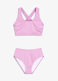 Ribbstickad bikini med BH-topp (2 delar), bonprix