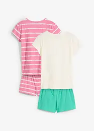 Pyjamas med shorts (4 delar), bonprix