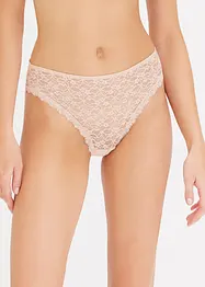 High Leg-maxitrosa med återvunnen spets (3-pack), bonprix