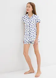 Pyjamas med shorts (set i 2 delar) med ekologisk bomull, bonprix