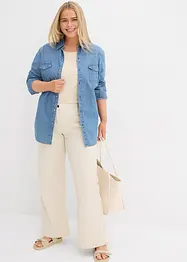 Wide Leg Jeans Mid Waist, med bekväm midja, bonprix