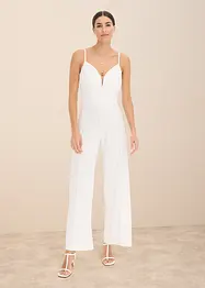 Jumpsuit med spets och smala axelband, bonprix