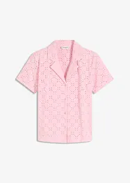 Moderiktig blus med hålbroderi, bonprix