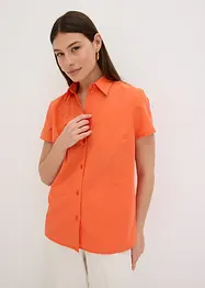 Kortärmad poplinblus, bonprix