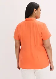 Kortärmad poplinblus, bonprix