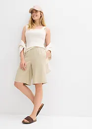 Bermudas med linne och bekväm hög midja, bonprix