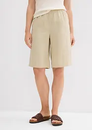 Bermudas med linne och bekväm hög midja, bonprix
