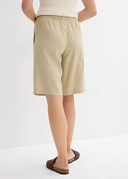 Bermudas med linne och bekväm hög midja, bonprix