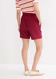Shorts med paperbagmidja och linne, bonprix