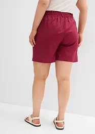 Shorts med paperbagmidja och linne, bonprix