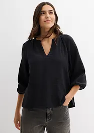 Muslinblus i oversizemodell av bomull, bonprix