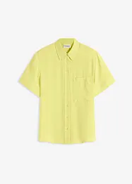 Blus med bröstficka och halvlånga ärmar, bonprix