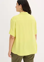 Blus med bröstficka och halvlånga ärmar, bonprix